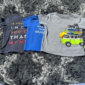 Three boys short sleeve t shirts.